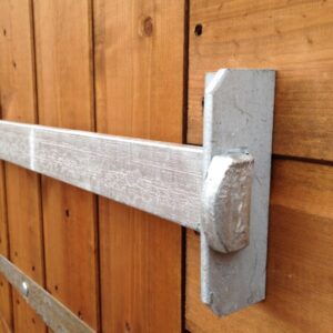 A1 ShedBAR shed door security bar with lip