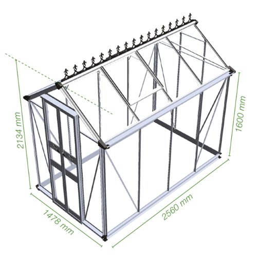 Featured image for “Halls Cotswold BIRDLIP 48 Greenhouse (4x8)”