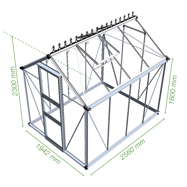Featured image for “Halls Cotswold BURFORD 68 Greenhouse (6x8)”