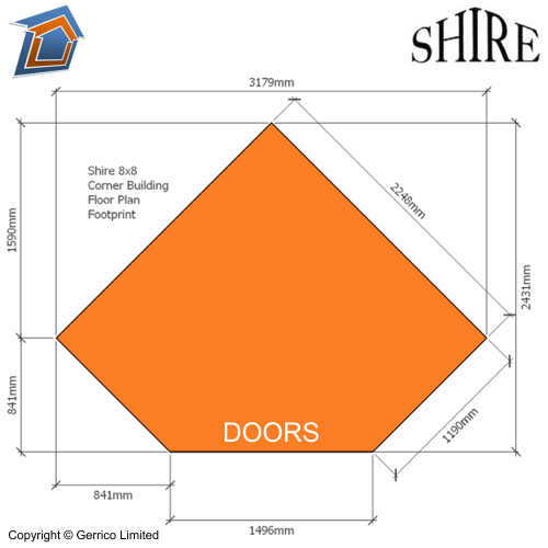 Featured image for “Shire Barclay 8x8 Corner Summerhouse”