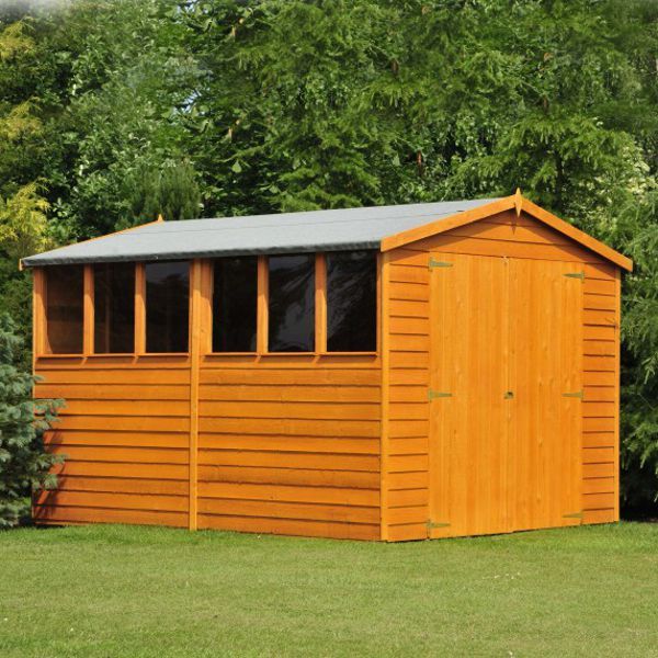 Featured image for “Shire Overlap 10x8 Apex Shed (Double Door)”