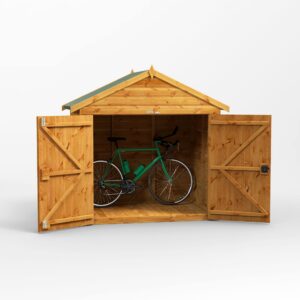 Power Apex Bike Shed Open 4x6
