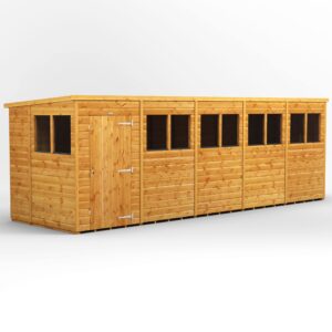 power pent 20x6 shed fast delivery door single door windows toughened 17246 dv p