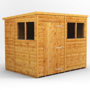 Power shiplap pent shed 8x6