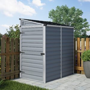 Palram Garden Sheds Pent 4x6 Grey Main 1