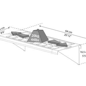 Palram Greenhouses Accessories Twin Shelf Kit Drawing
Palram_Greenhouse_Accessories_Twin Shelf Kit_Dimensions