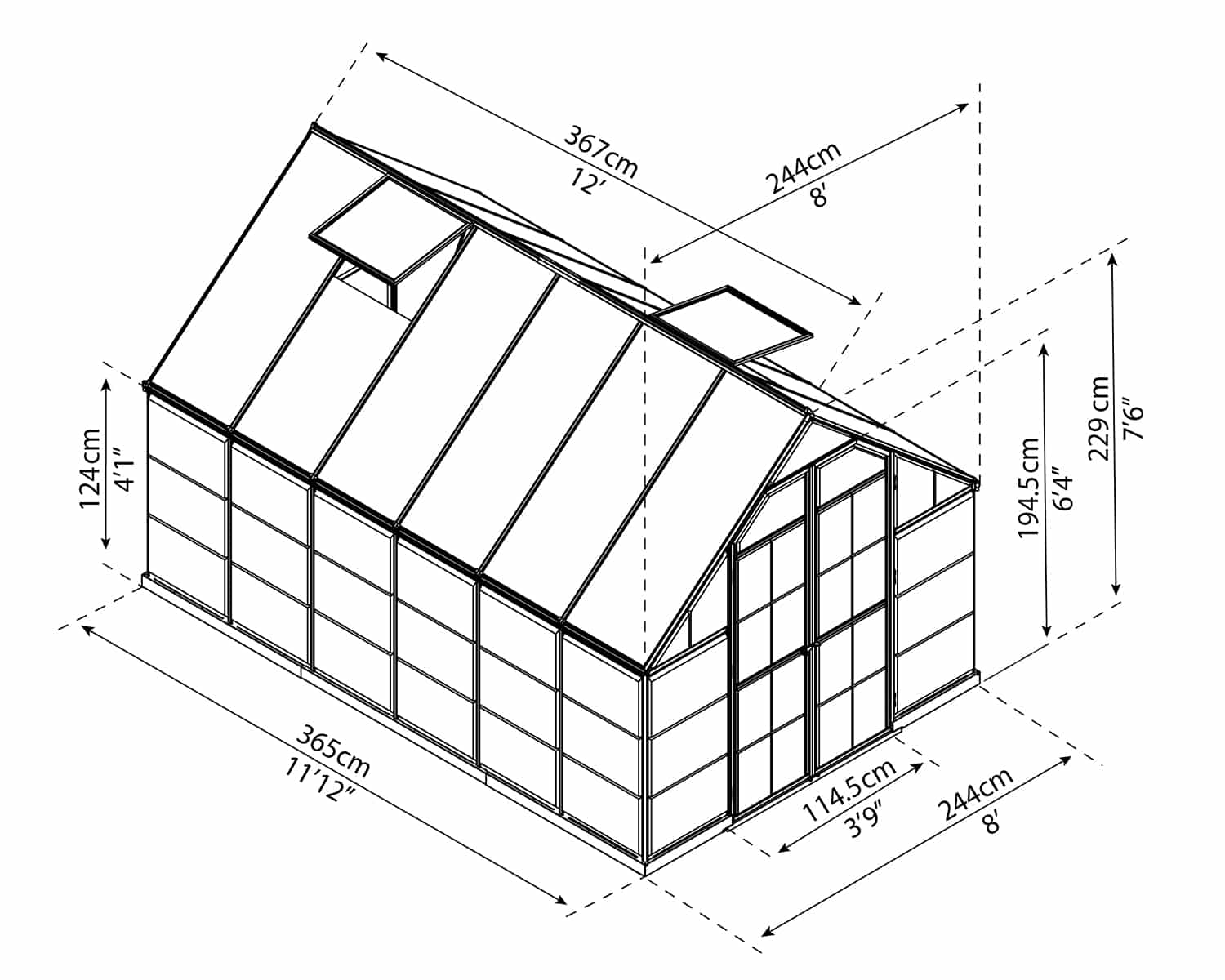 Featured image for “Palram Canopia®| 8x12 Balance™ Greenhouse (Green)”