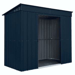 lotus8x4pentags 8x4 lotus grey pent metal shed cutout2