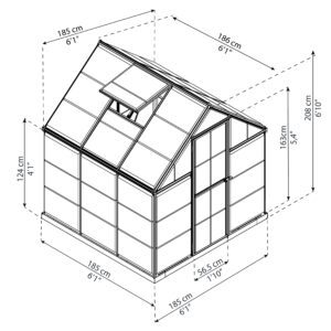 Palram Greenhouses Harmony 6x6 Dimensions