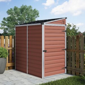 Palram Garden Sheds Pent 4x6 Amber Main 1