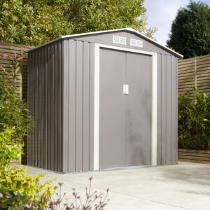 Rowlinson Metal Trentvale Apex Shed 6x4 Light Grey