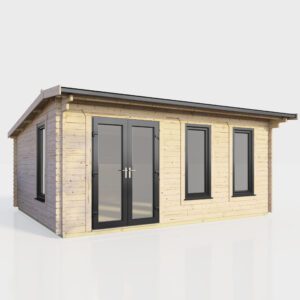 18x12 Power Apex Log Cabin DD W W White