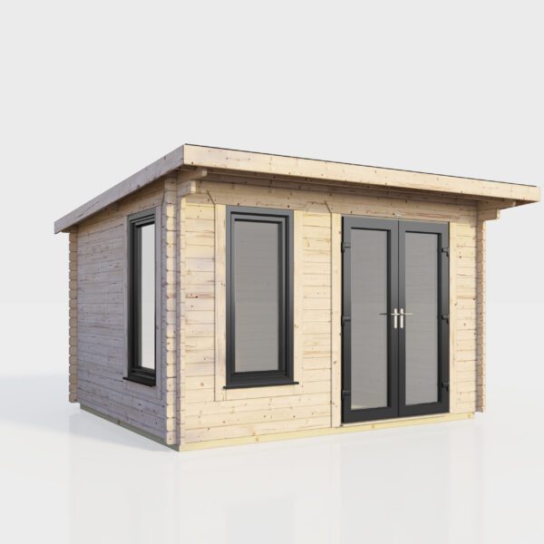 12x8 Power Pent Log Cabin WDD