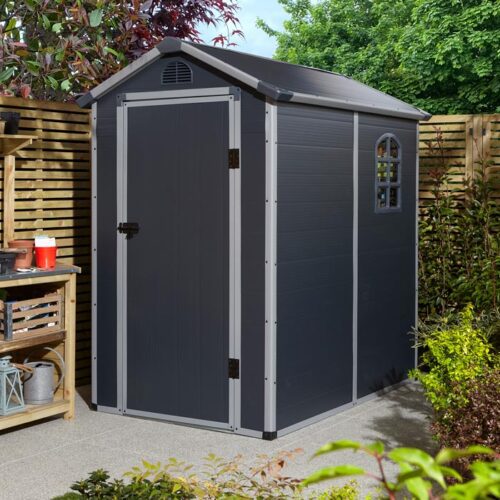 Featured image for “Airevale Apex Shed 4x6 Dark Grey”