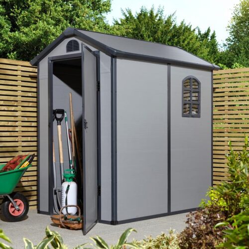 Featured image for “Airevale Apex Shed 4x6 Light Grey”