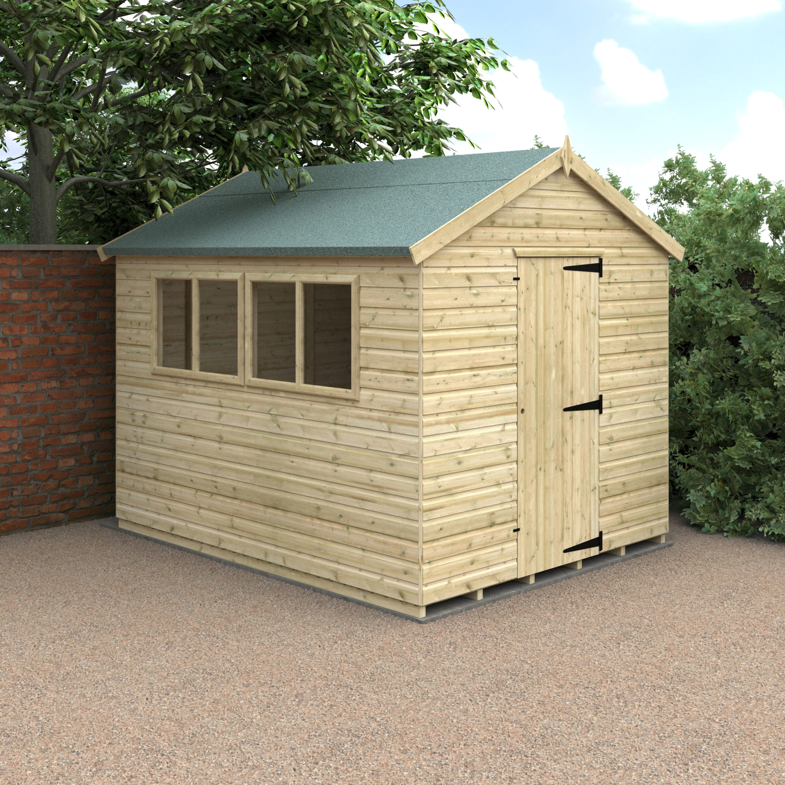Featured image for “BISON Tanalised APEX Shed 10x8”
