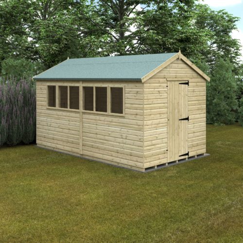 Featured image for “BISON Tanalised APEX Shed 14x8”