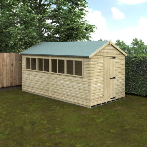 Featured image for “BISON Tanalised APEX Shed 16x8”