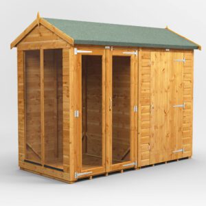 8x4 Power Apex Summerhouse Combi (includes 4ft Side Store)
