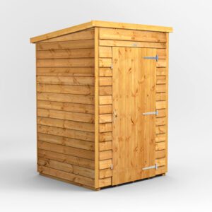 4x4 Power Overlap Shed Pent No Windows Single Door