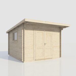 12x14 Pent Workshop DD Log Cabins 28mm scaled