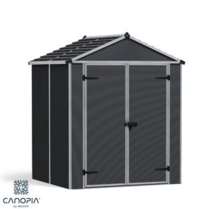 Palram Canopia Rubicon 6x5 Apex Shed Dark Grey