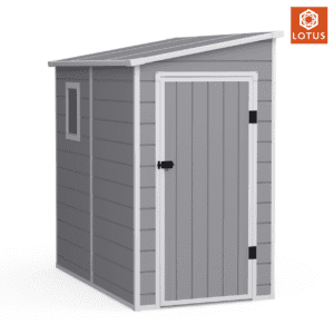 Lotus Veritas Pent Plastic Shed 6x4 1250x1250 with Logo
