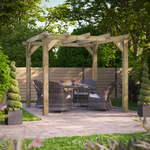 10x10-Power-Pressure-Treated-Wooden-Pergola-Lifestyle-1