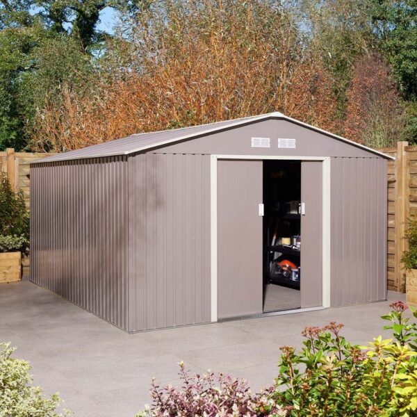 Trentvale Apex Shed 10x12 Light Grey